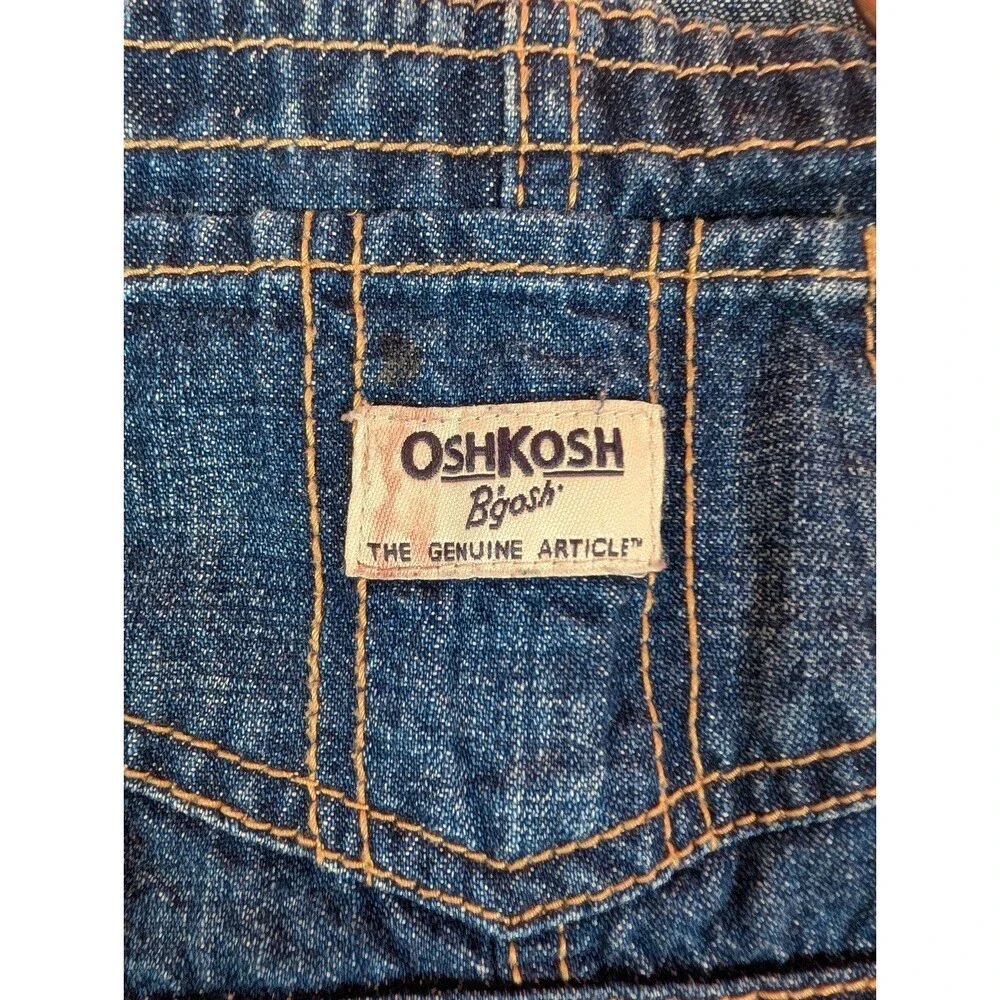 Baby Girls Osh Kosh B'Gosh Denim Skirt Overalls 24M Dark Wash